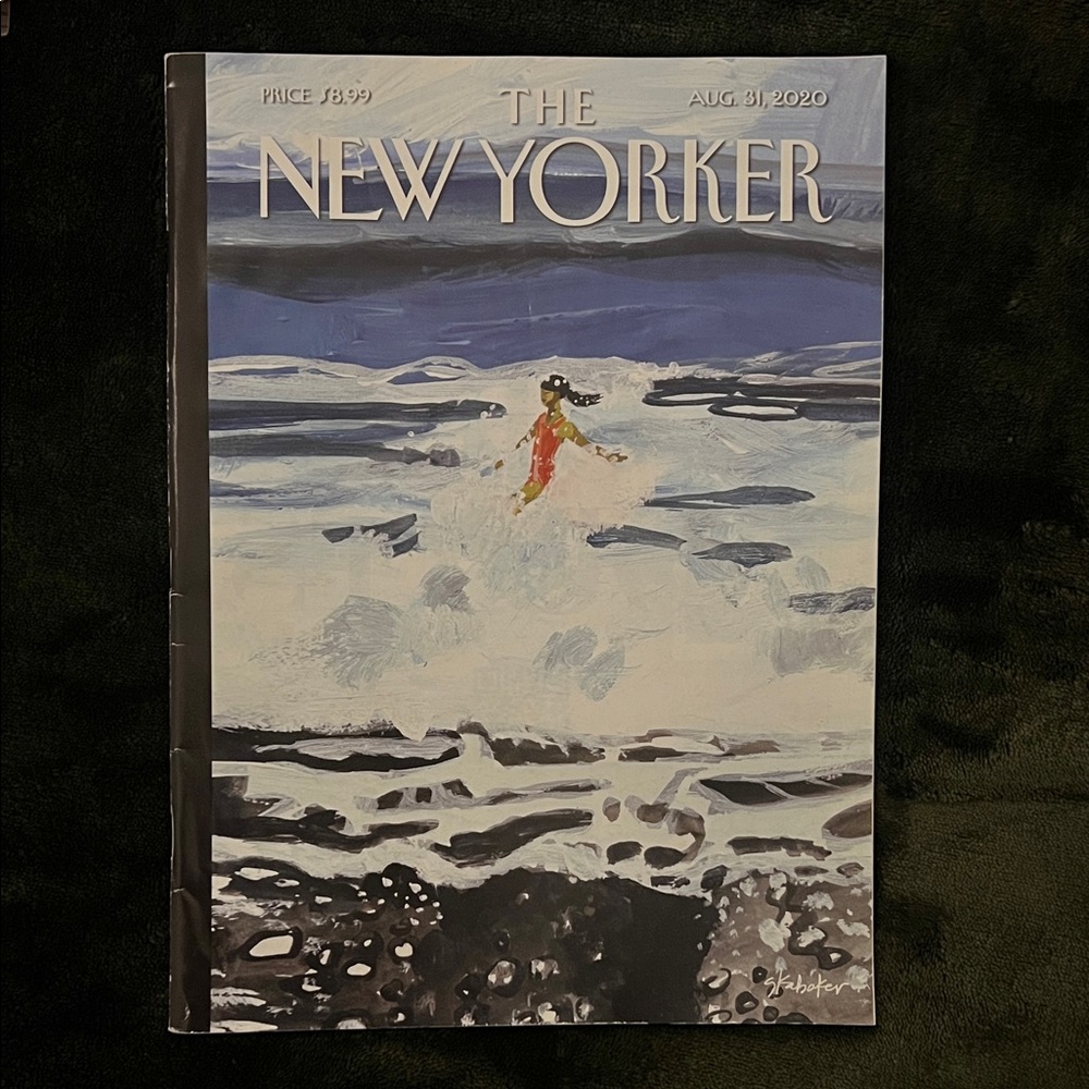 The New Yorker Magazine - Blue & White Cover August 31 2020